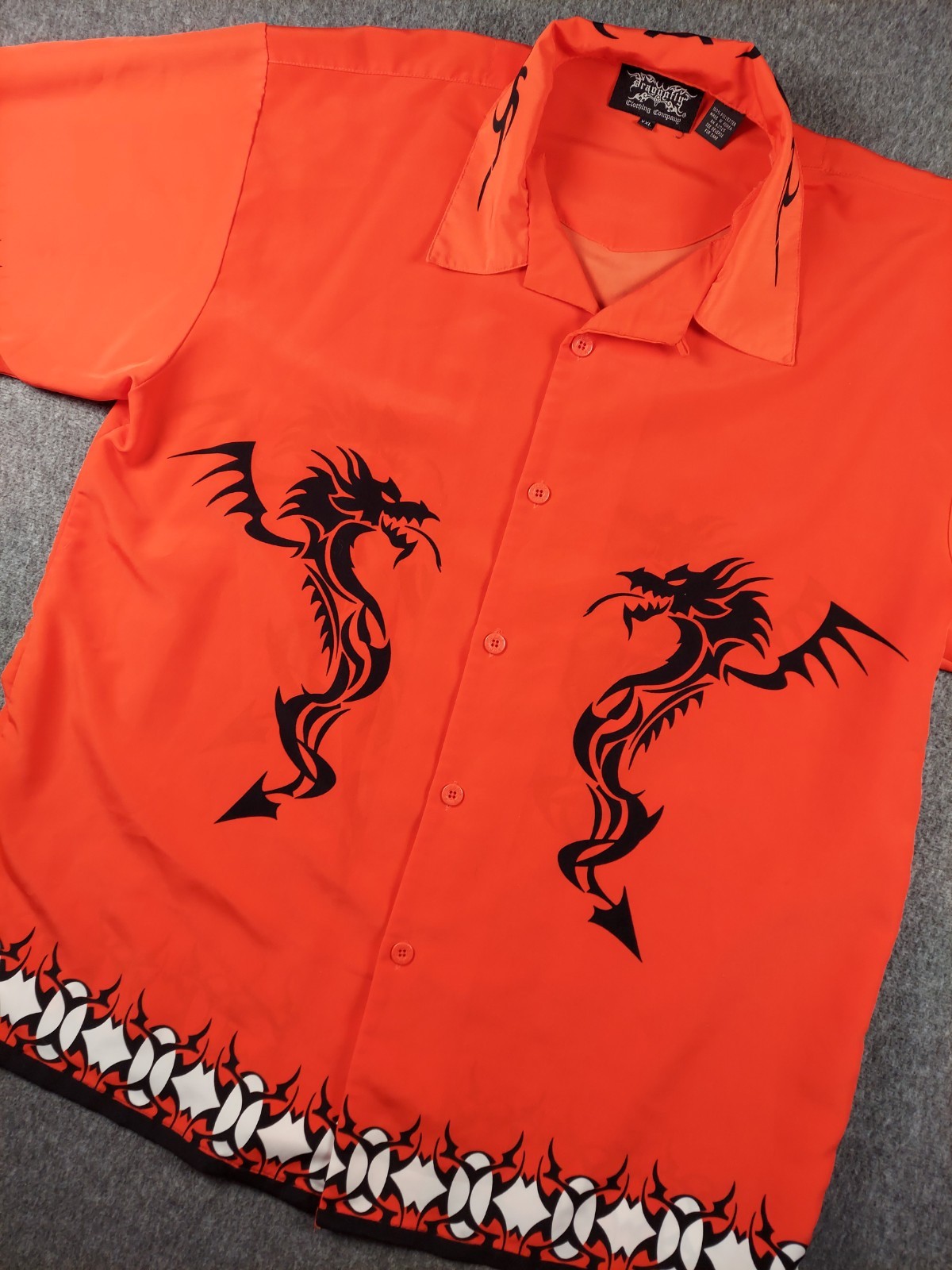 Dragonfly Clothing Company Shirt Men’s 2XL Red Dragon Skull 90s Grunge Retro EUC