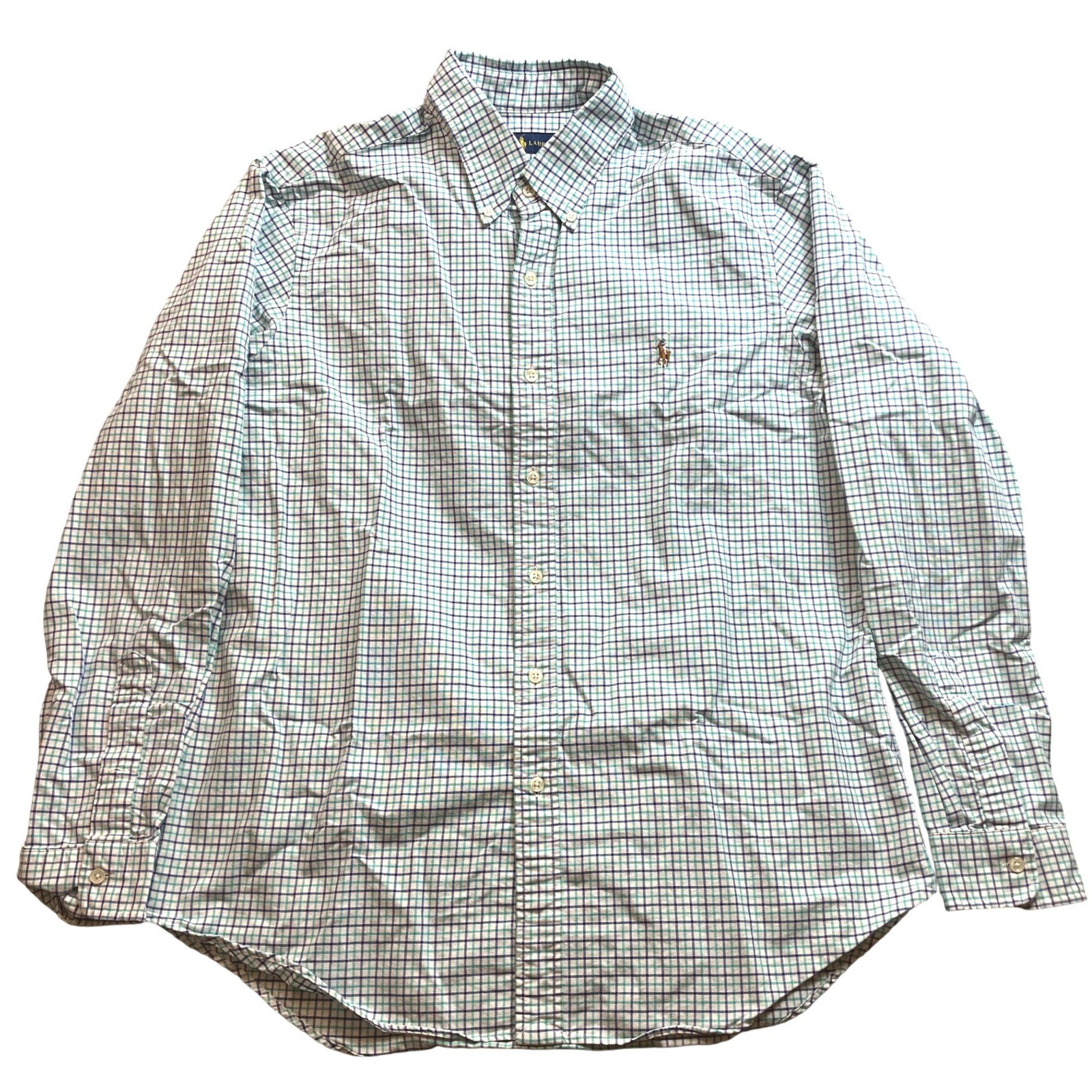 Ralph Lauren Shirt Mens Large Checkered Preppy Academia Career Everyday