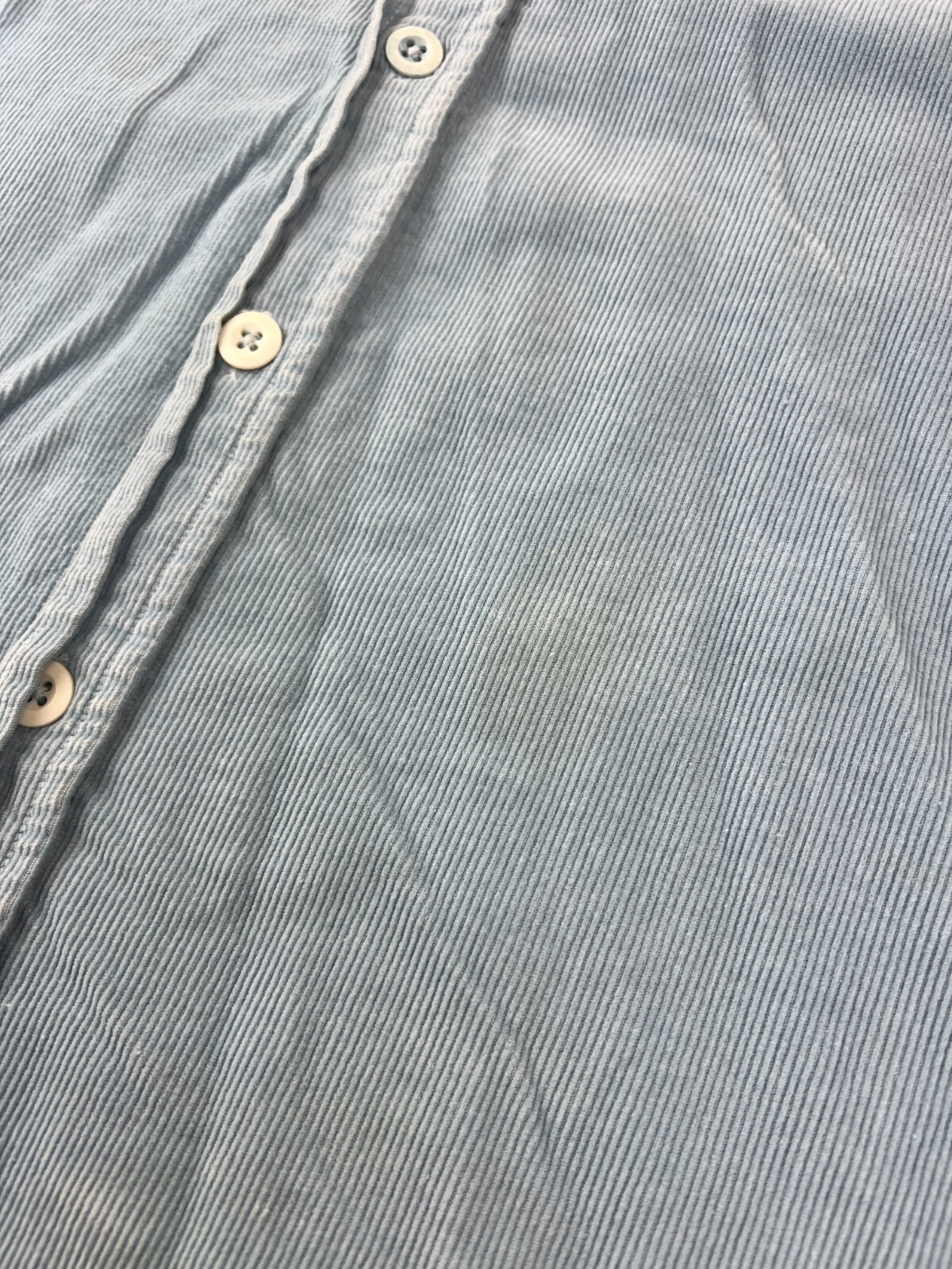 Civilianaire Men’s Corduroy Long Sleeve Button Up Shirt XL Blue Pockets USA MADE