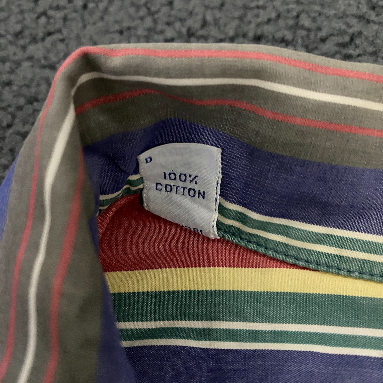 Vintage 90s Polo Ralph Lauren Shirt Mens Large Striped Camp Loop Collar Boxy