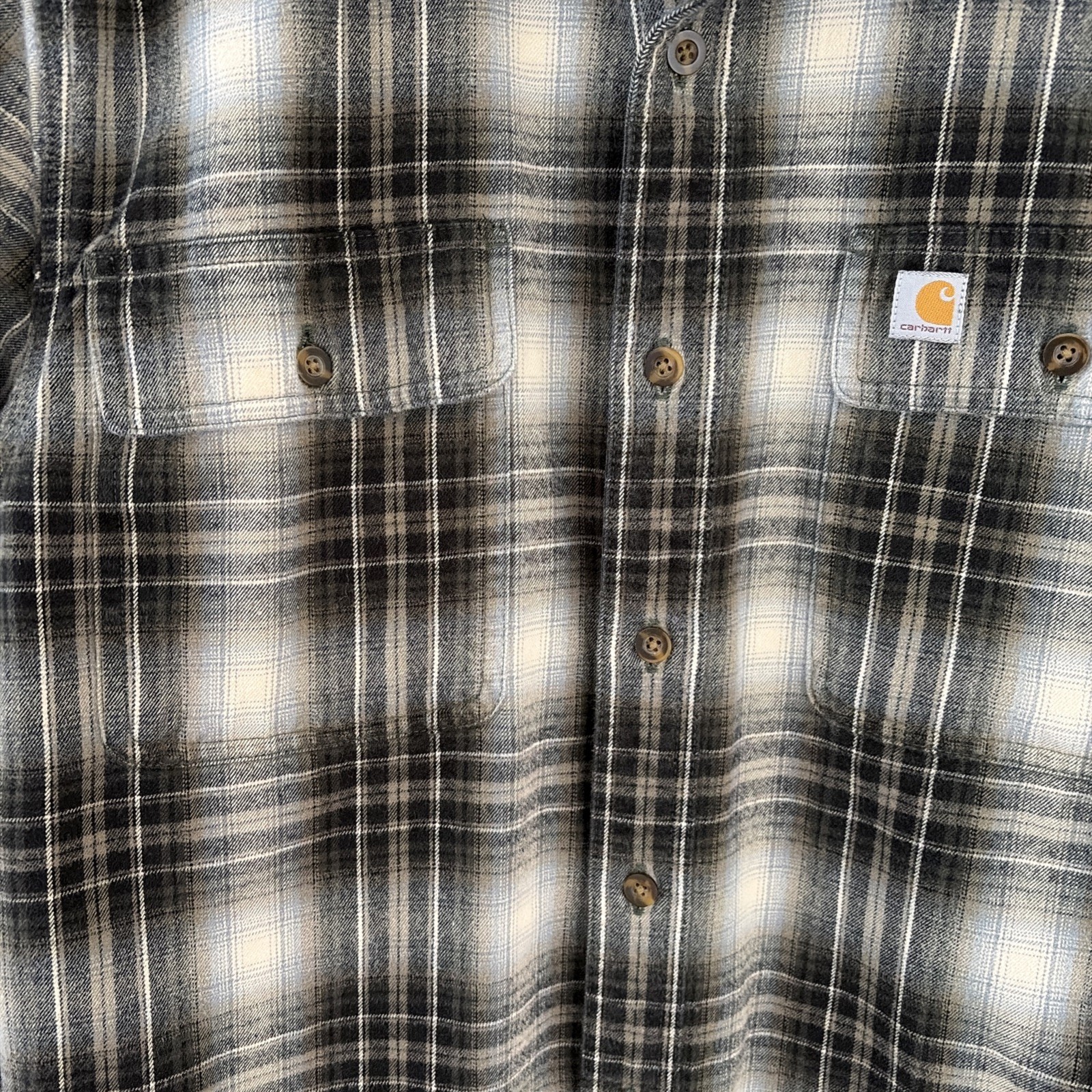 Carhartt Men’s Flannel Shirt Size M Hubbard Plaid Original Fit Heavy 103348