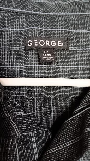 LOT OF 3 MEN’S MENS LONG SLEEVE SHIRTS by GEORGE Size L LARGE