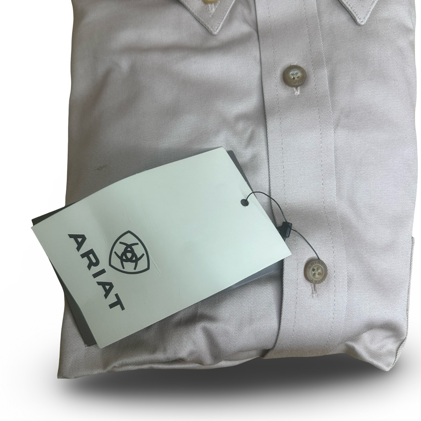 Ariat Men’s Solid Twill Classic LS Shirt 10000505 Khaki Size Large New