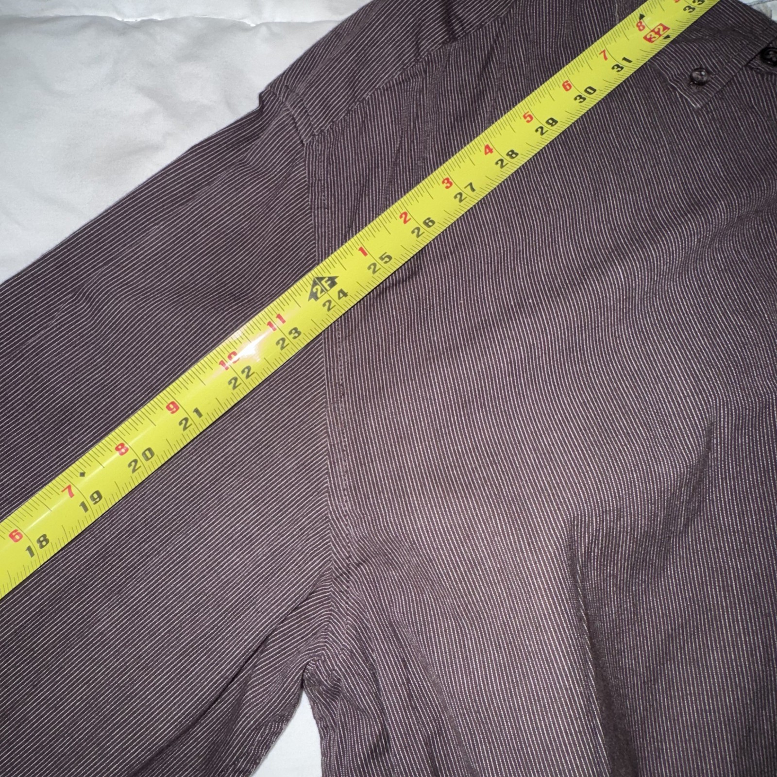 Old Navy Brown Pin Stripe Button Down – Men’s Size Large | NEW NWT