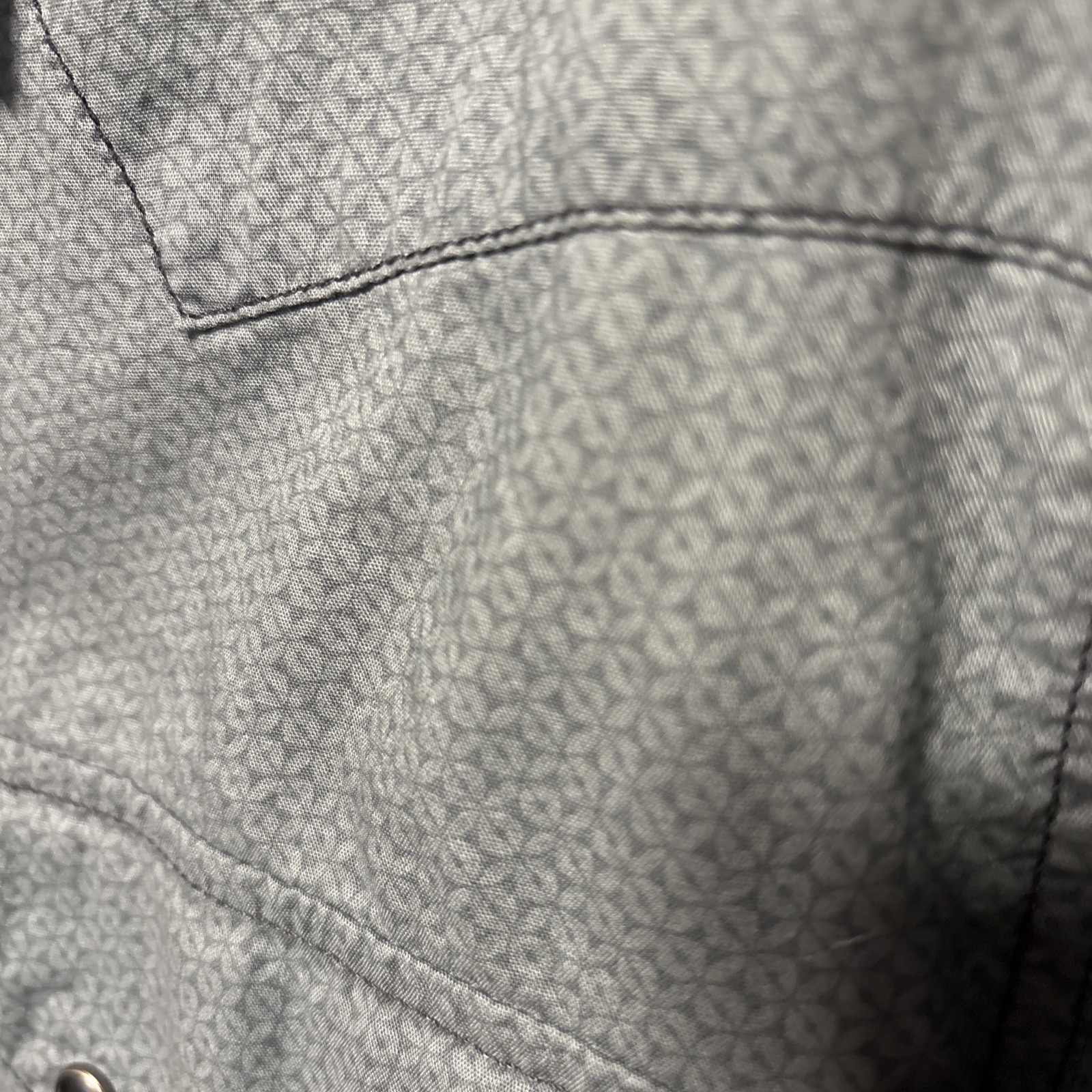 Cinch LongSleeve Pearl Snap Western Shirt Men’s Medium Modern Fit Gray Geometric