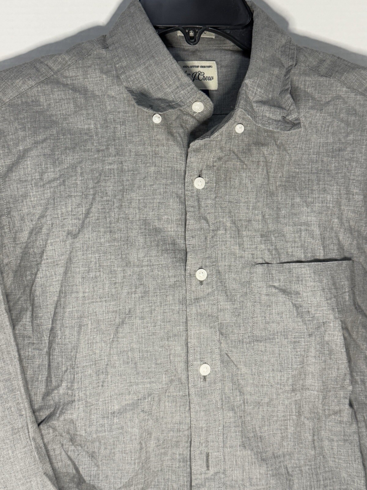 J. Crew Bowery Wrinkle-free Classic Grey Dress Shirt Size Small