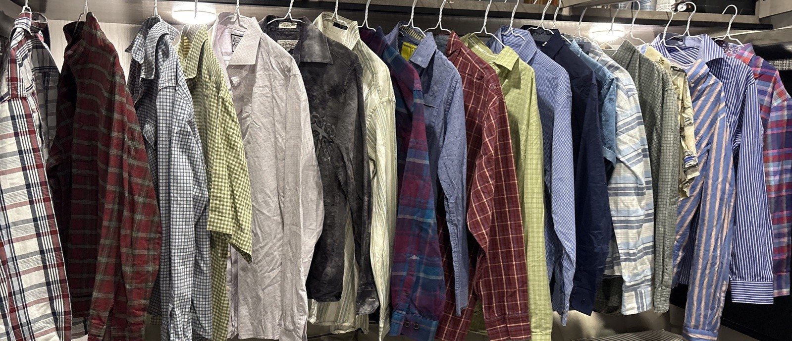 Lot Of 20 Bulk Mens Button Up/ Button Down Various Sizes S-3x Resell/wholesale