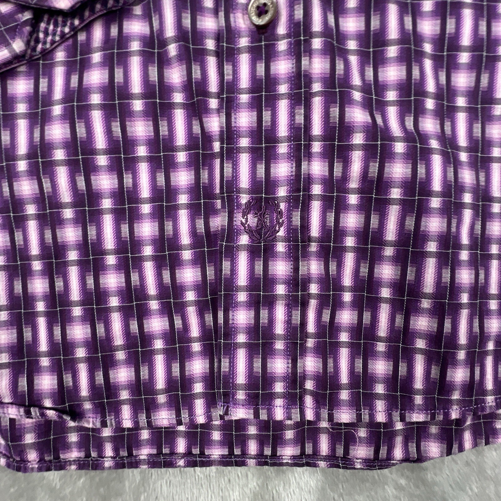 Bugatchi Shirt Mens Large Classic Fit Purple Pink Abstract Party Date Career