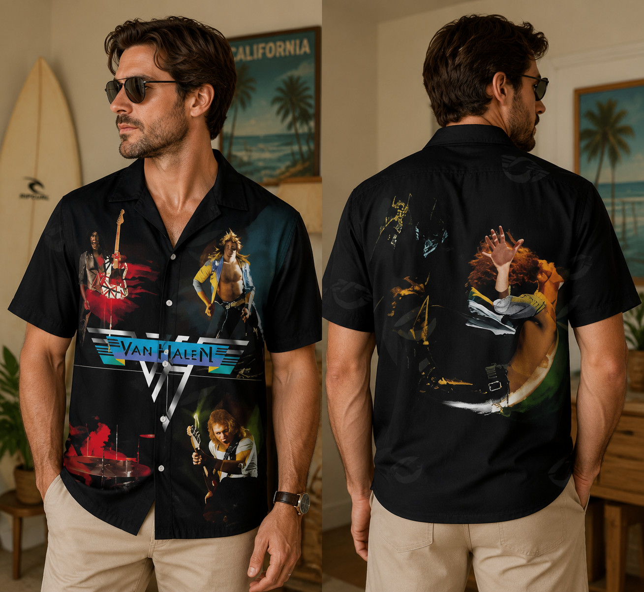 Van Halen World Tour Hawaiian Shirt Gift