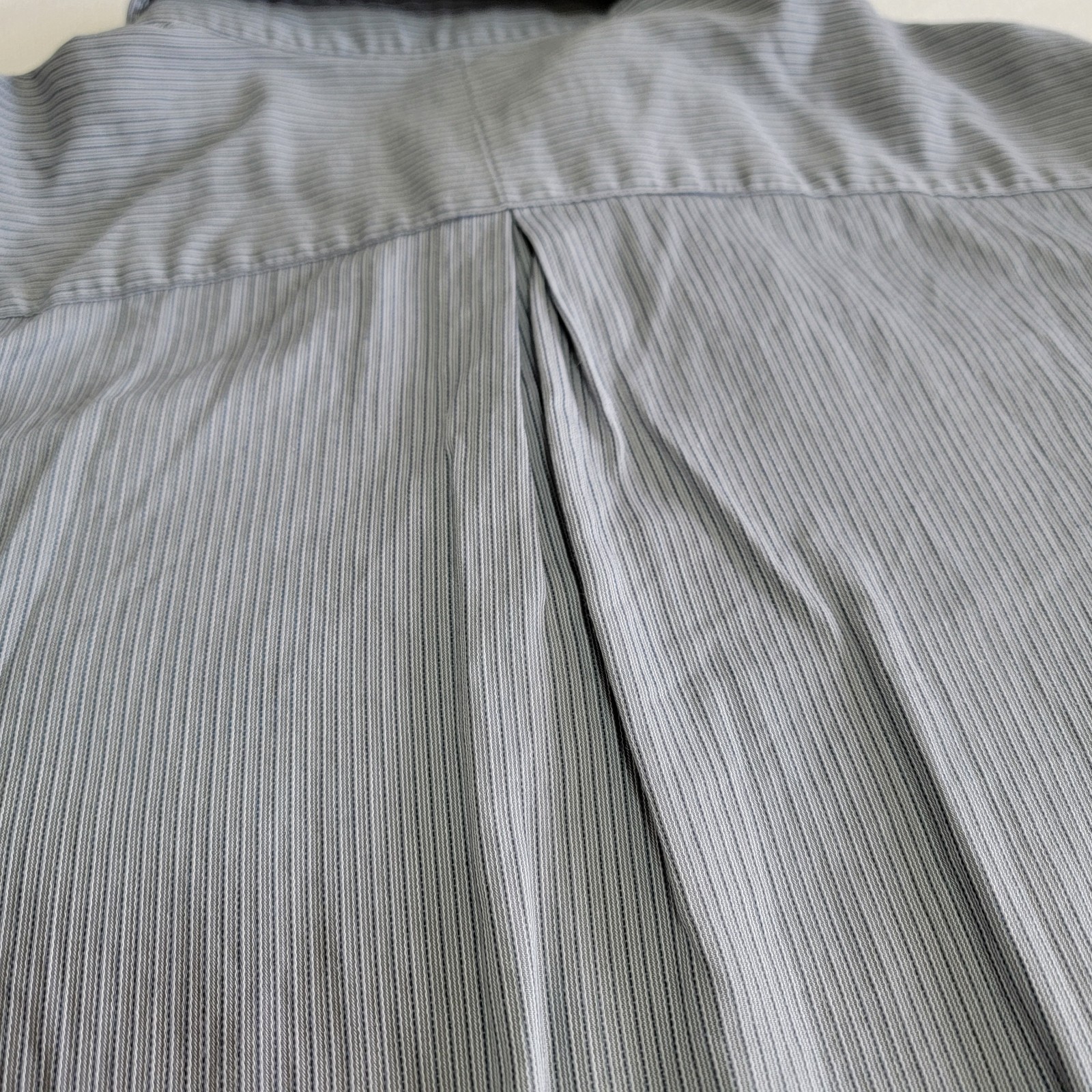 Murano Long-Sleeve Button-Down Men’s Shirt Striped Grey 18/36 Tall (Chest 52 in)