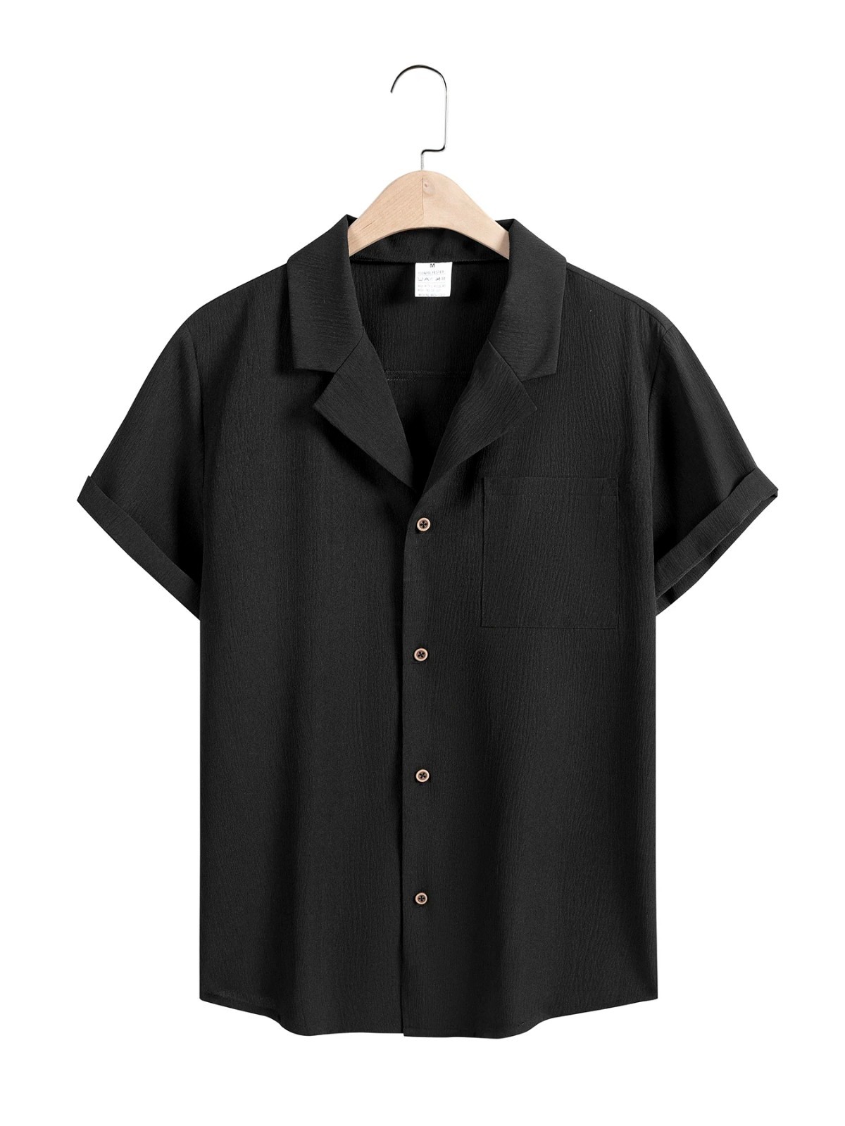 Mens Camp Collar Shirt Short Sleeve Casual Summer Button Up Top
