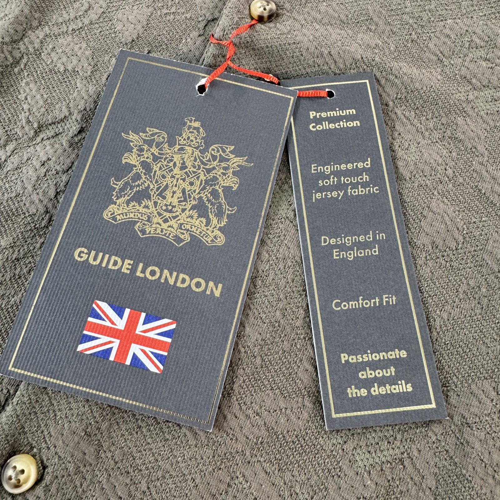 NWT Guide London Premium Soft Touch Camp Shirt Olive Green Men Medium HS2902 $95