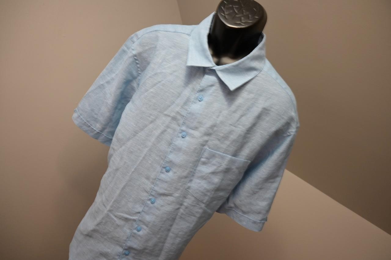 Cubavera Hawaiian Button Up Camp Shirt Linen Polyester Relaxed Mens Sz XL