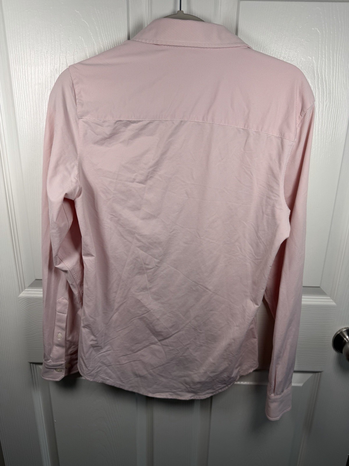 Rhone Commuter Shirt Men’s S Pink Geometric Slim Fit Italian Fabric 101420