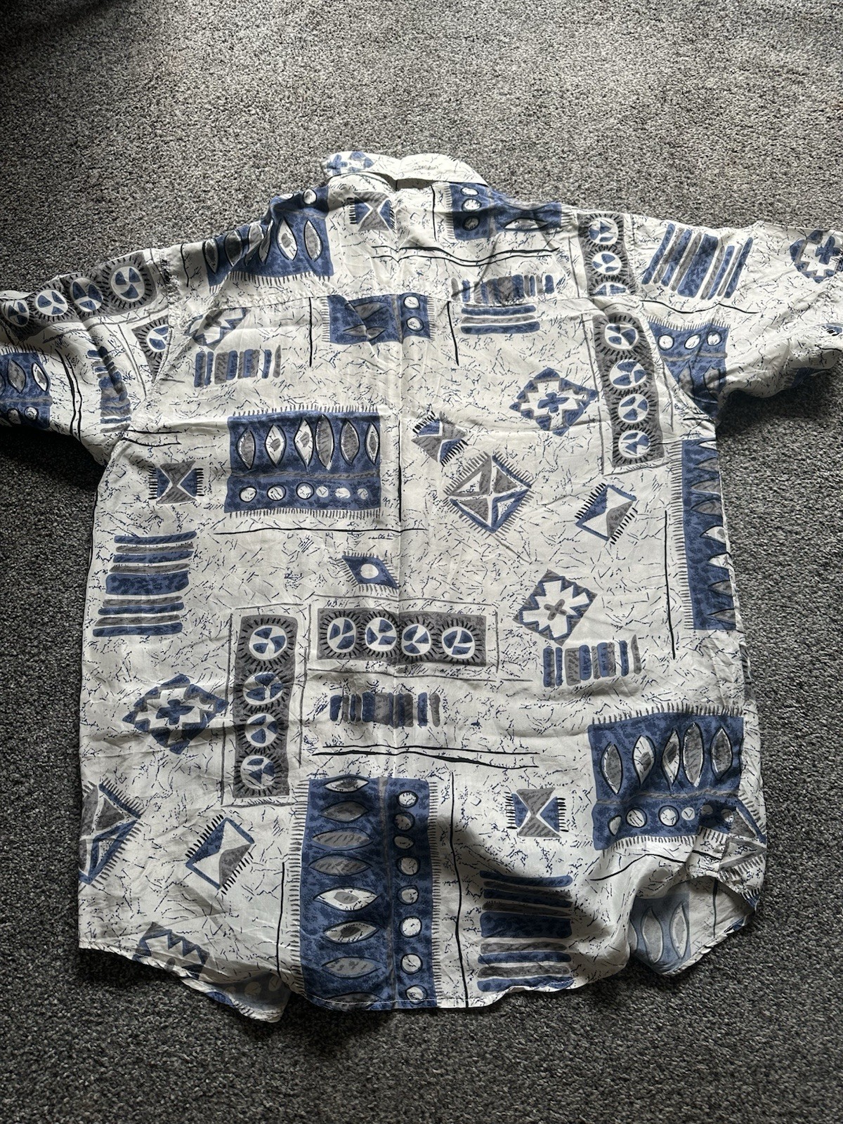Spring Italy Shirt Mens Size Large 100% Silk Short Sleeve Relaxed Holiday (G41)