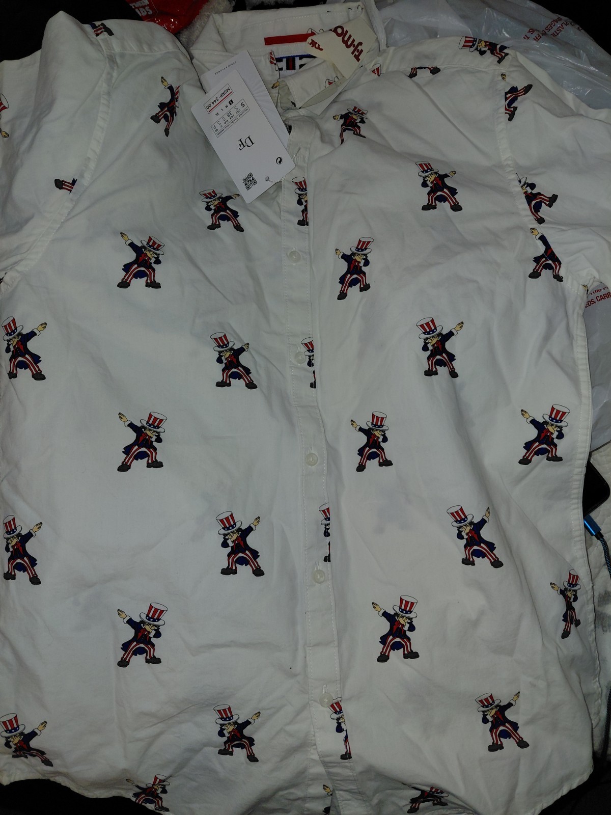 Denim & Flower dabbing Uncle Sam size small