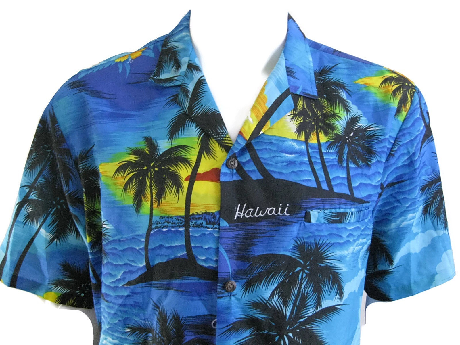 Royal Creations USA Hawaiian Aloha Hawaii Short Sleeve size Large