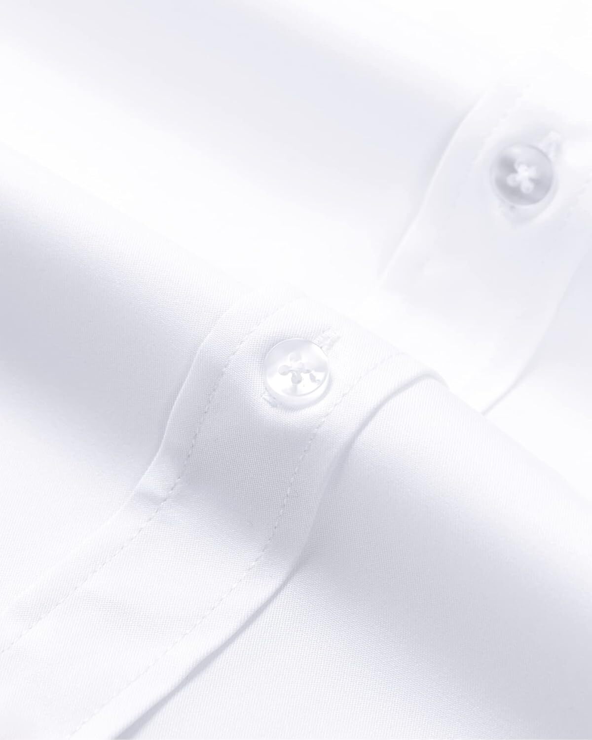 Men’s Banded Collar Dress Shirts Wrinkle Free Mandarin Collar Button Down Shirt