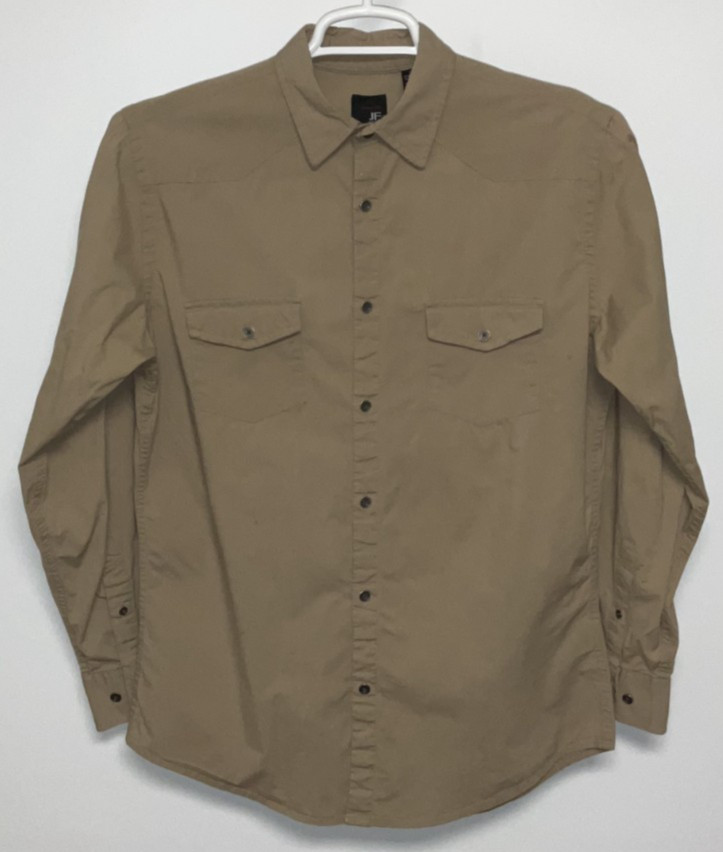 J. Ferrar Long Sleeve Button Up Shirt Men’s Medium Brown