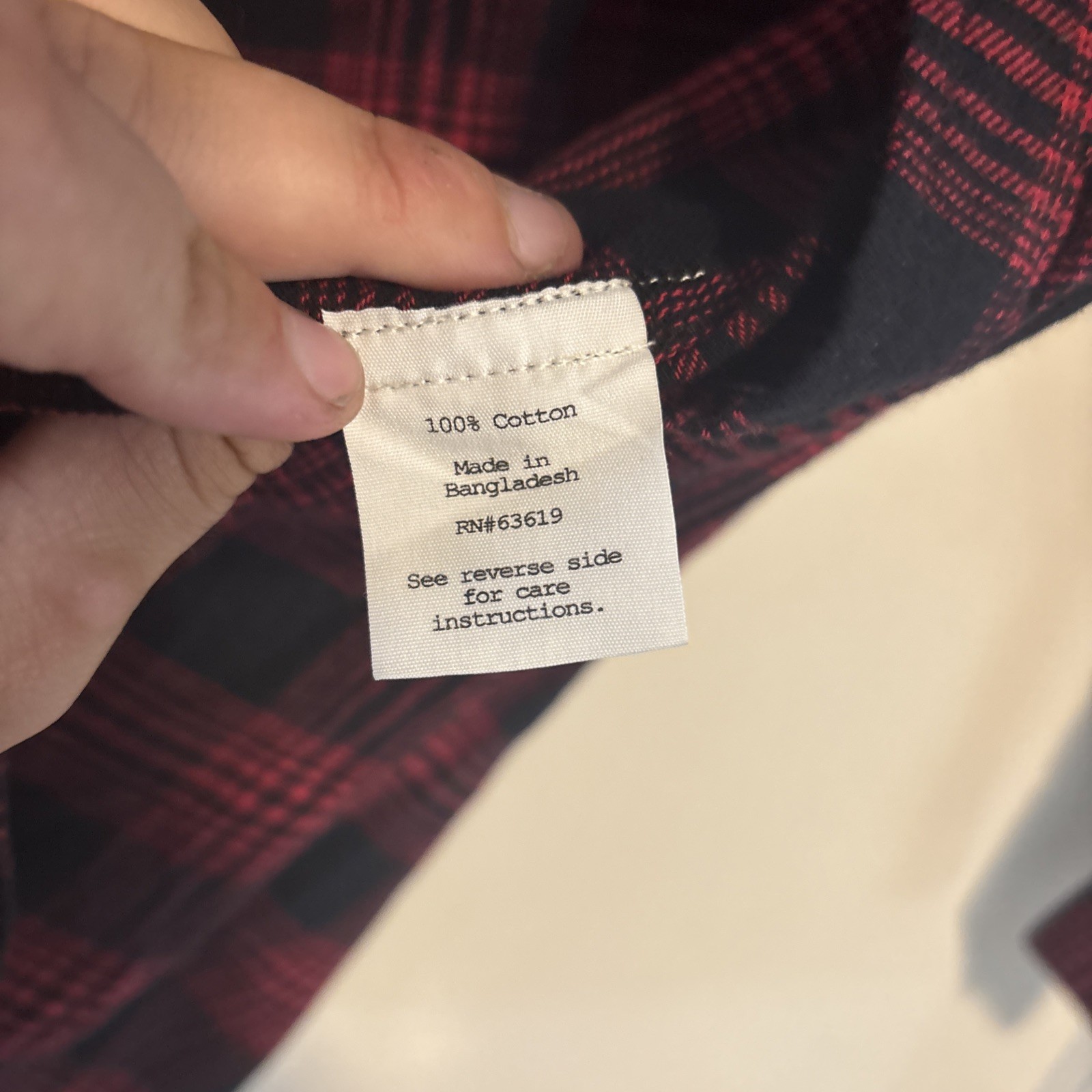 Redwood Creek Flannel Plaid Shirt Red Black Mens Small New With Tag