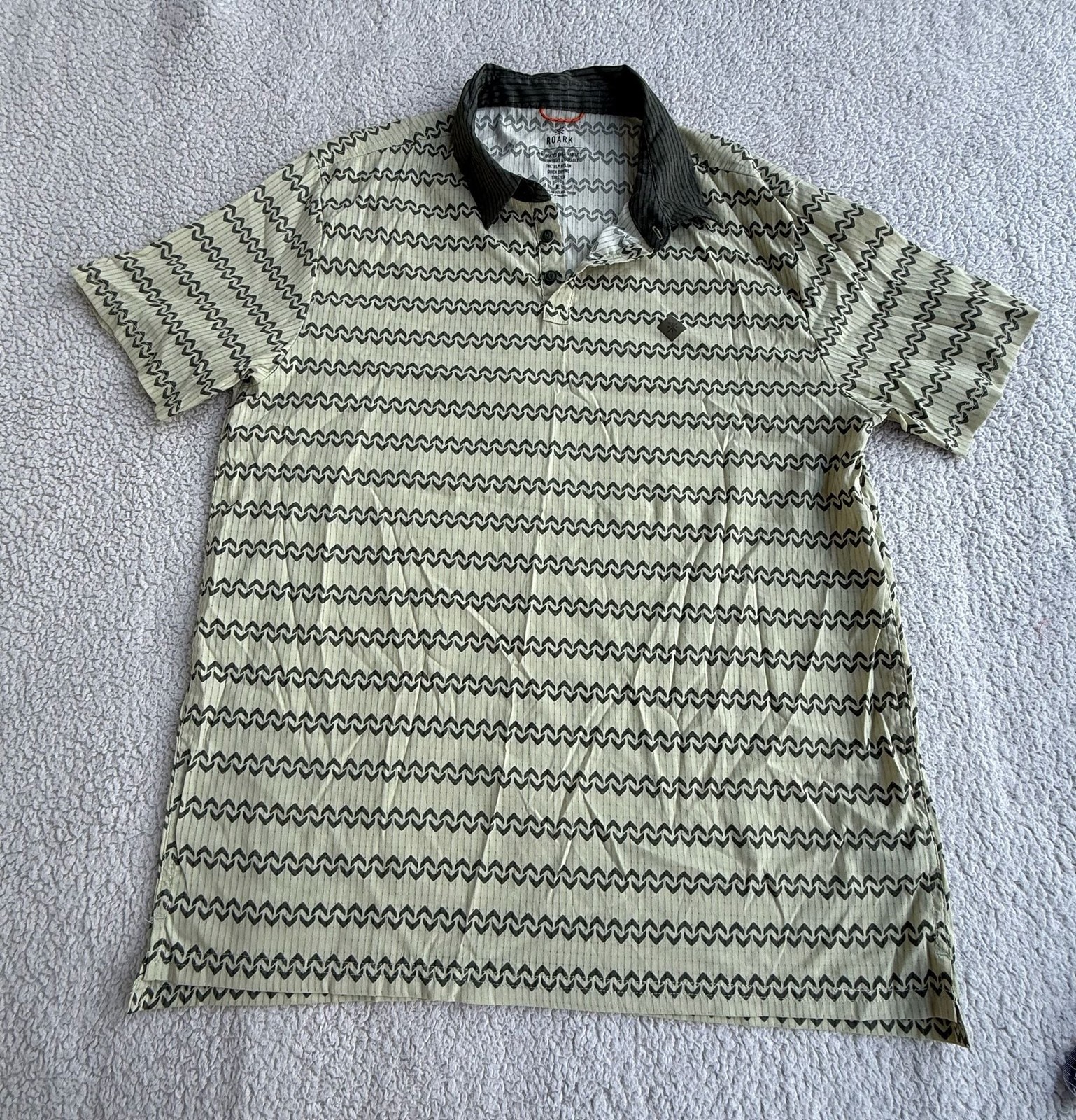 Roark Men’s Bless Up Breathable Stretch Polo Shirt