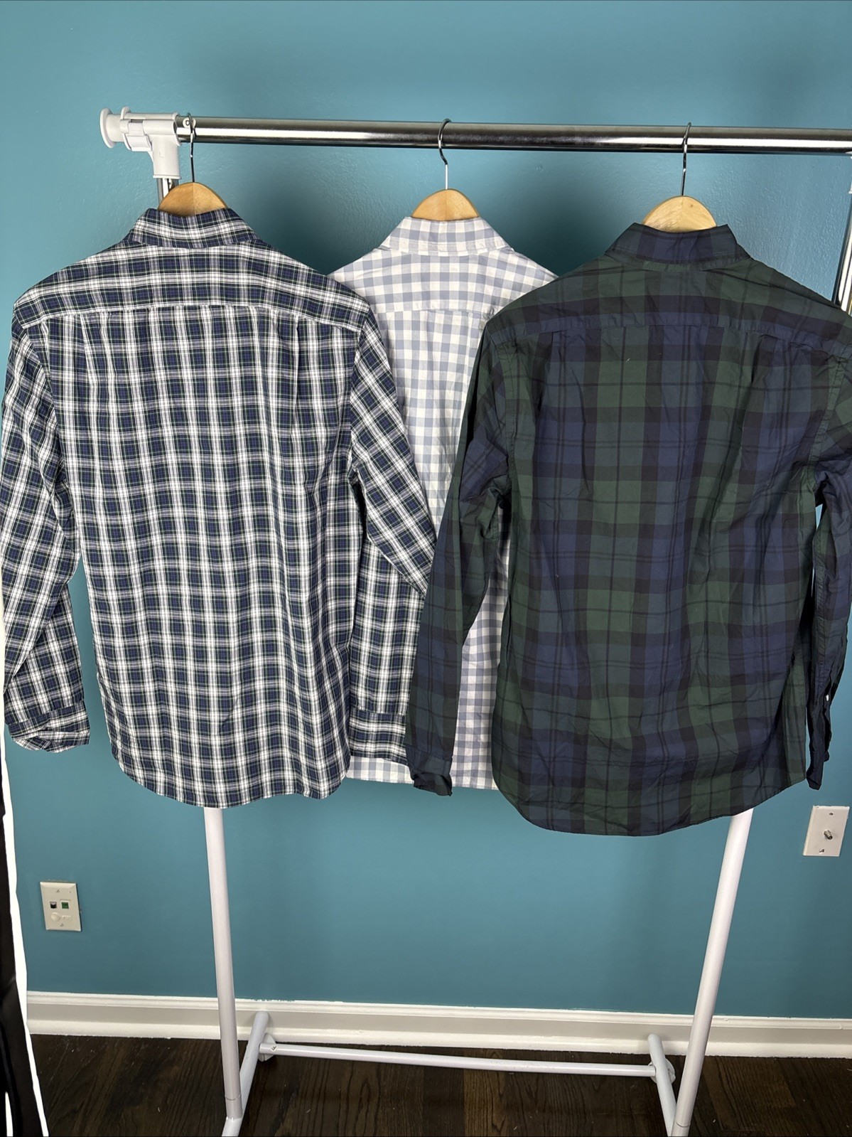 Mixed Lot of 3 J Crew Shirt Men Small Plaid Button Up Long Sleeve Cotton $270