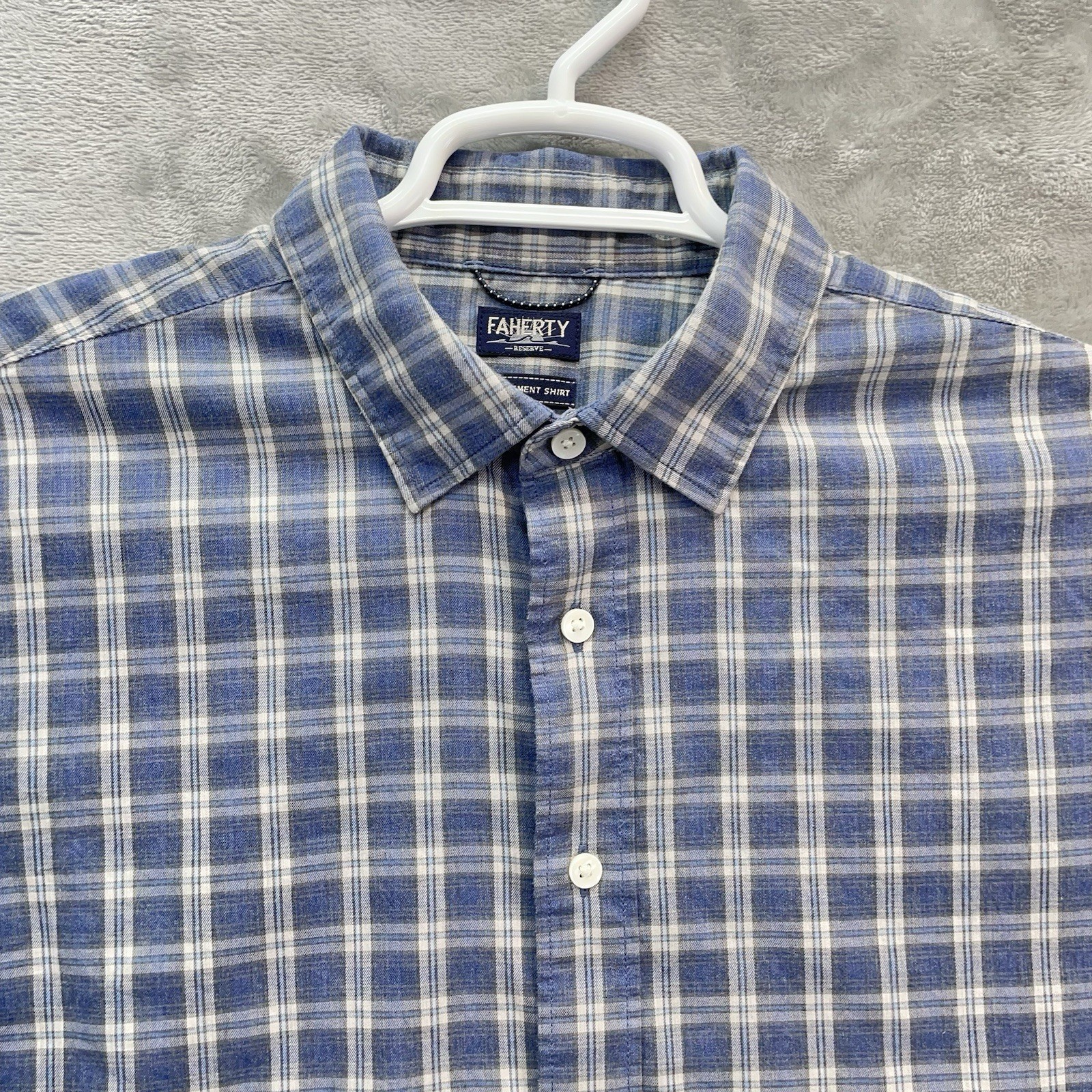 Faherty shirt mens large The Movement Sport plaid performance casual preppy