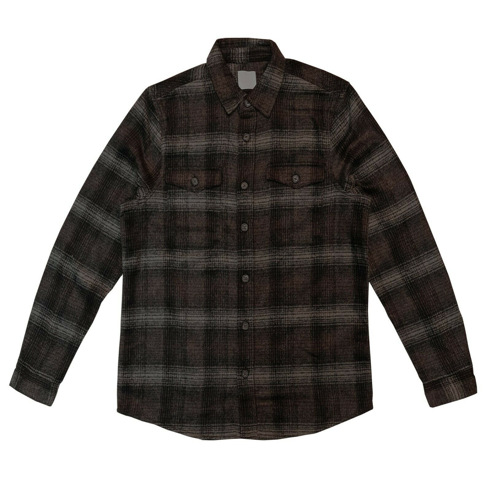 Mens Ex Store Flannel Soft Brush Shirt Lumberjack Heavy Check Winter Jacket Top