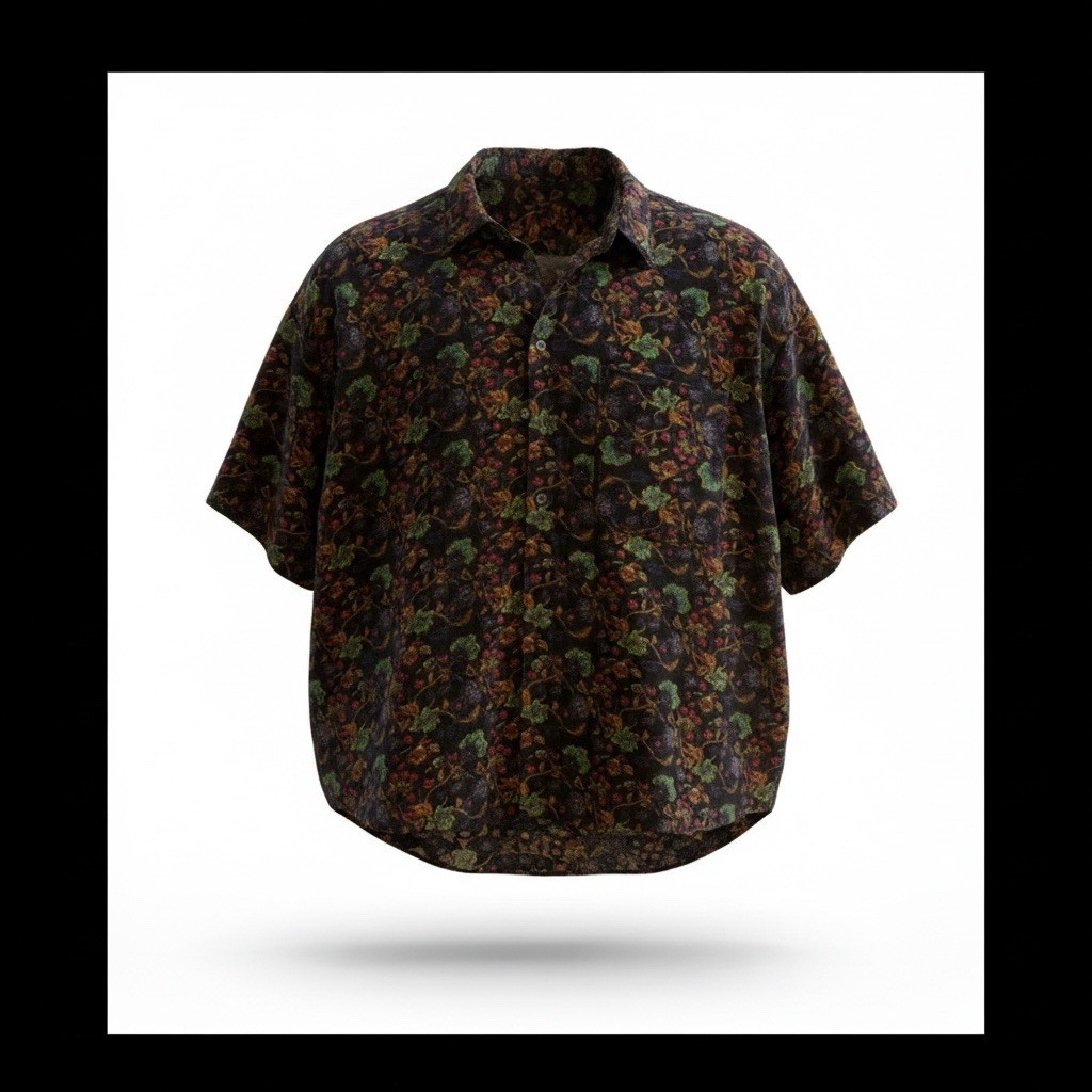 Blazer Firenze Mens XL Paisley Floral Button Down Shirt Cotton Y2K