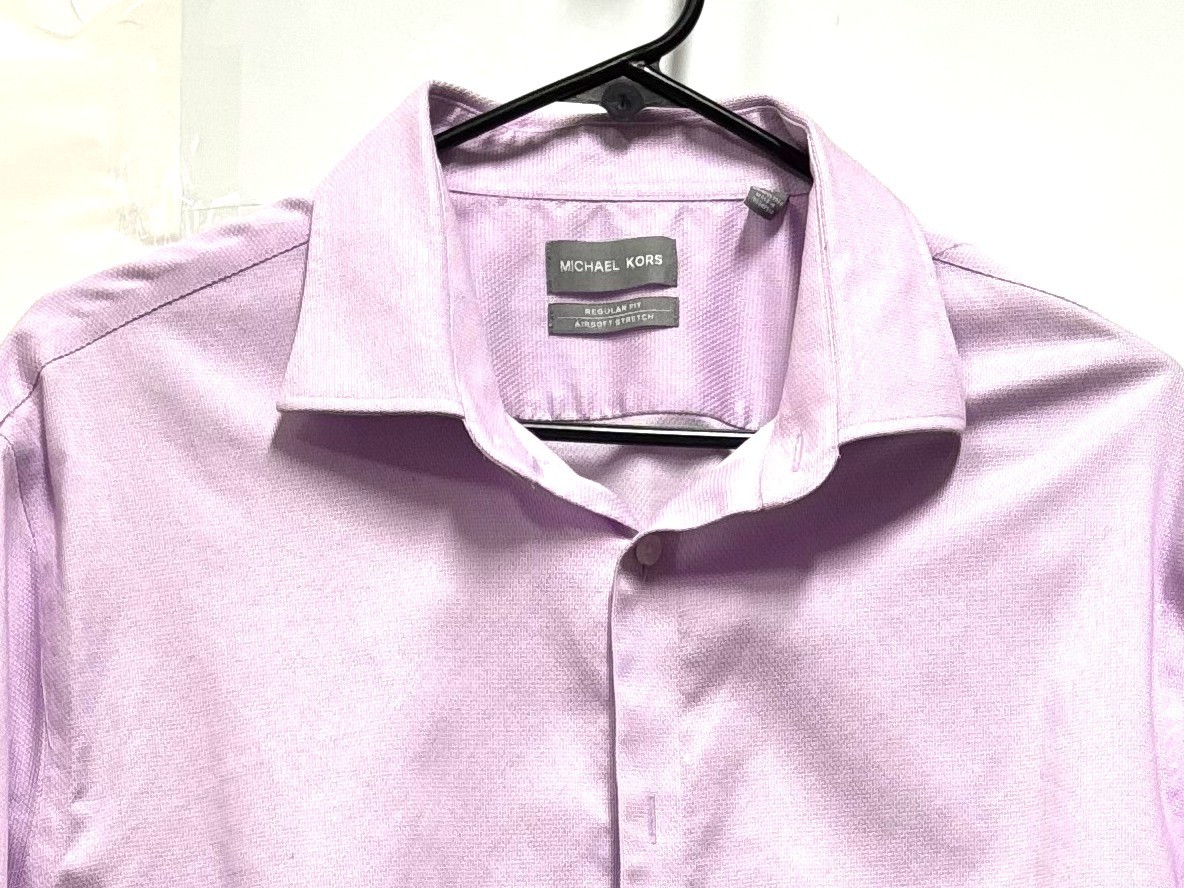 Michael Kors Lilac Purple Men’s Shirt XL Airsoft Regular Fit