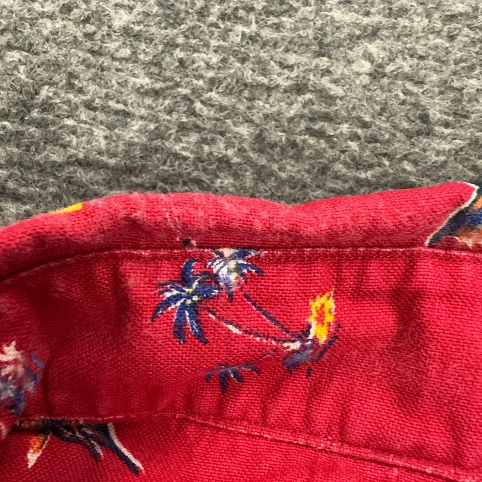 Ralph Lauren Shirt Mens XL Red Nautical Marlin Print Short Sleeve Button Front