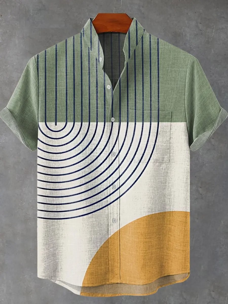 Summer Trendy Stand Collar Casual Shirt