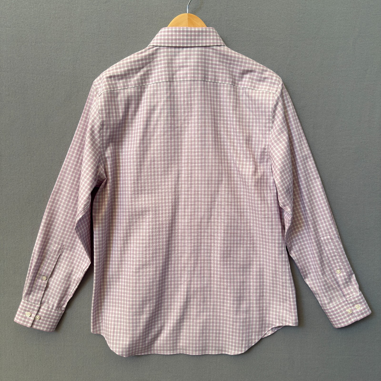 Michael Kors Slim Fit Airsoft Stretch Dress Shirt Men’s Sz L Lavender Check NWT