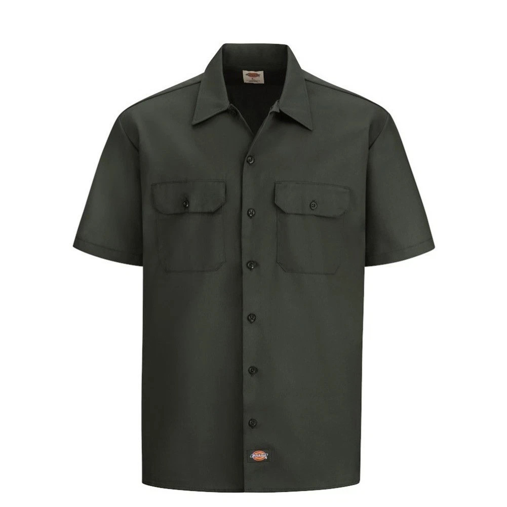 Dickies Men’s Short Sleeve Original Fit Twill Work Shirt 1574 Olive Green 3XL