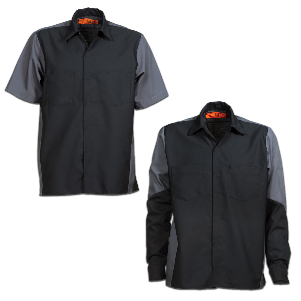 NEW Reed Work Shirts Two Tone Crew Button Down Mechanic Technician Auto Uniform