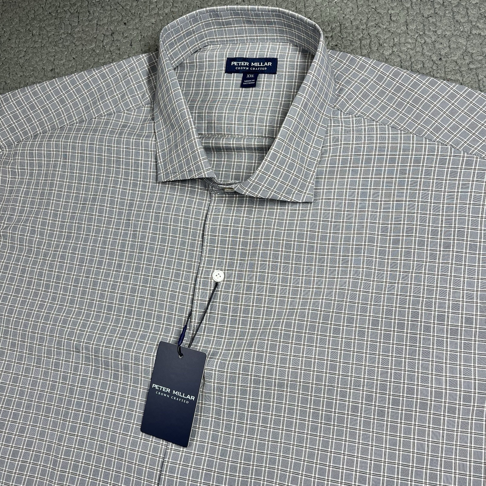 Peter Millar Crown Crafted Bechet Sport Shirt Mens 2XL Performance Poplin $225