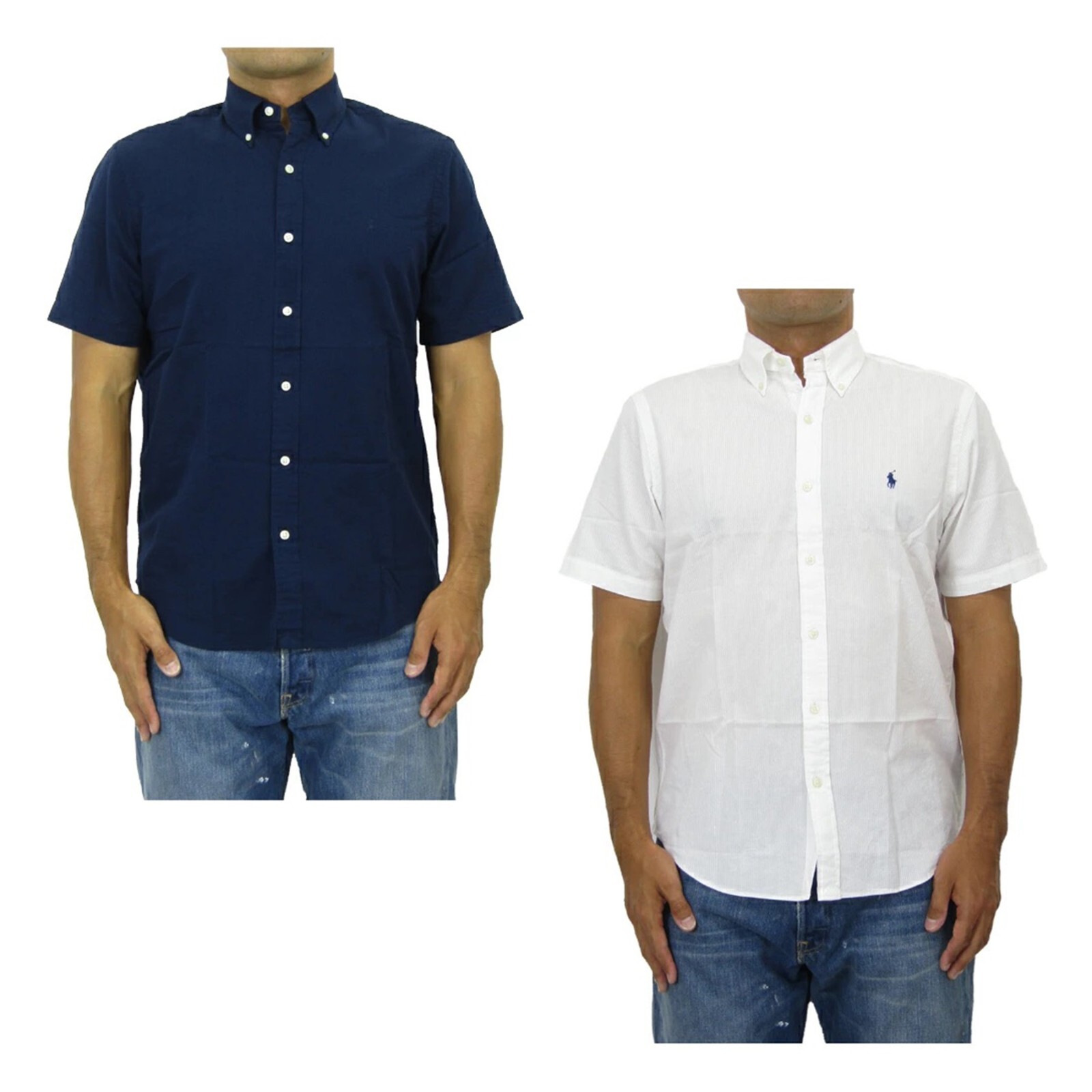 Polo Ralph Lauren Short Sleeve “RL Untucked Fit” Seersucker Shirt with Pony