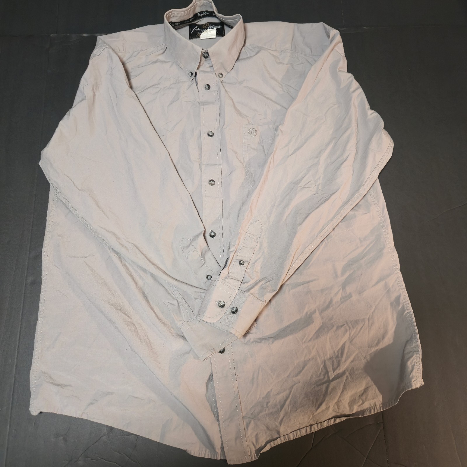 George Strait Collection Wrangler XL Gray Long Sleeve Button Down Shirt MGS270H