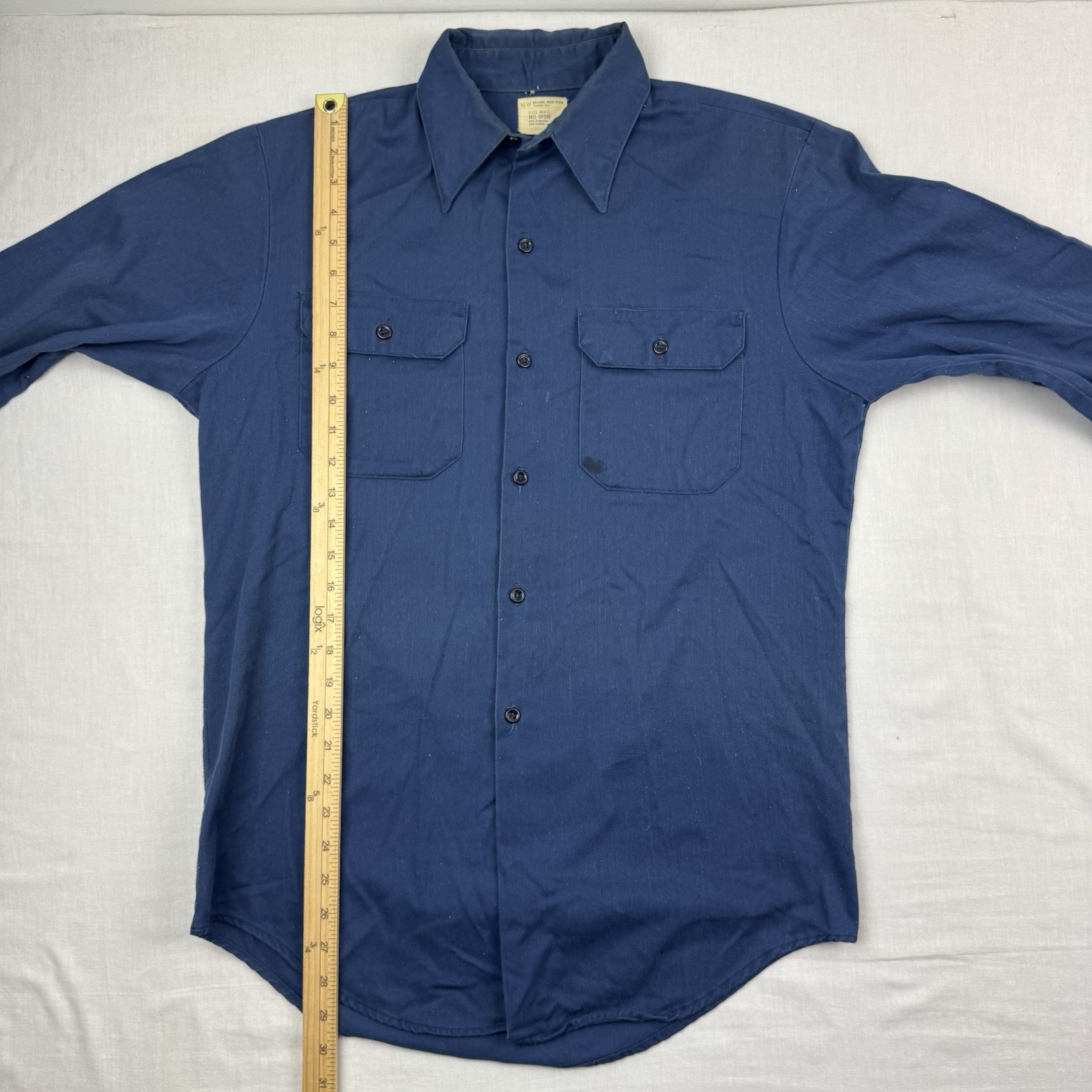 Vintage Big Mac Work Shirt Button Up Adult Large JCPenney Hipster 70s American