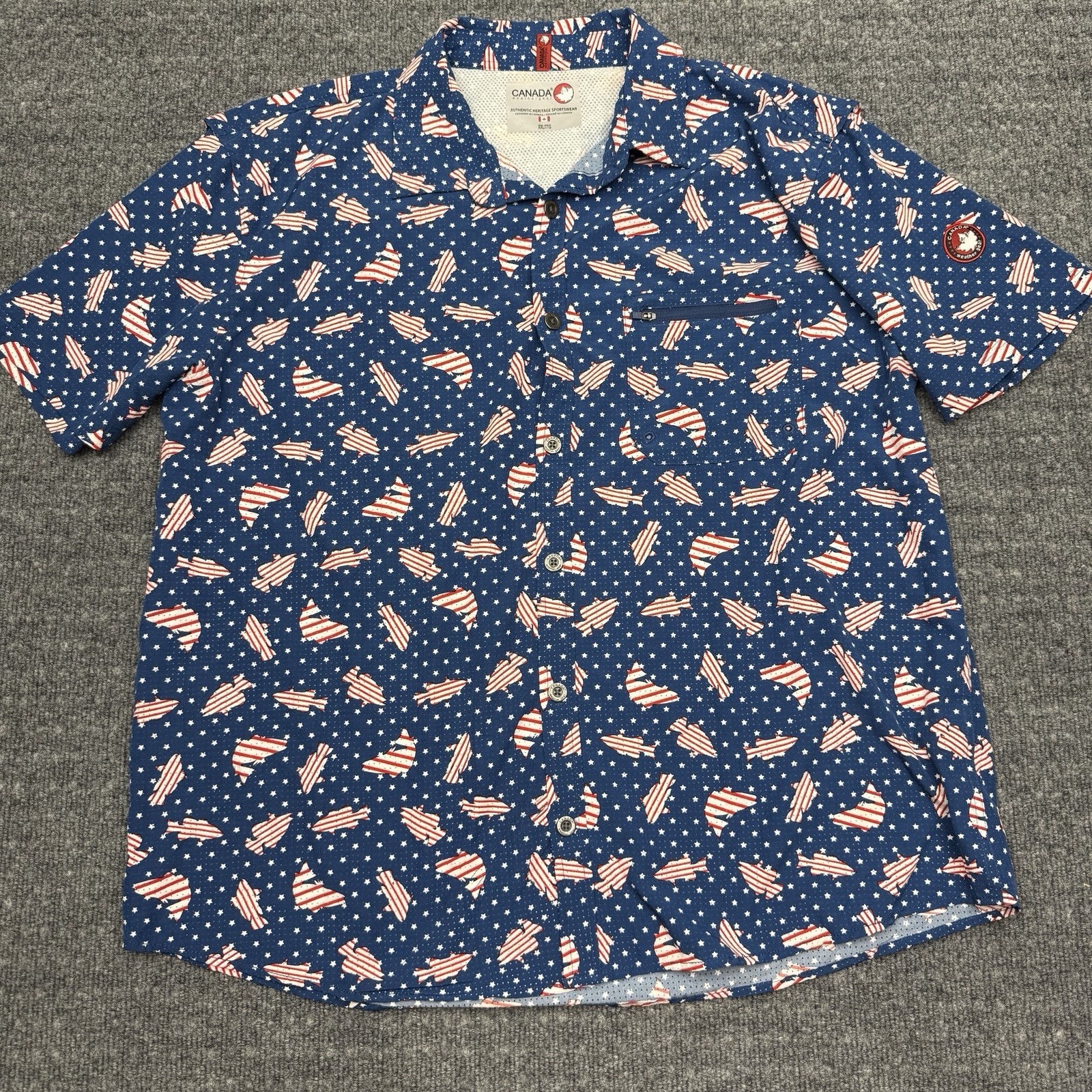 Canada Weathergear Mens XXL Fishing Shirt Vented USA Performance Lightweight