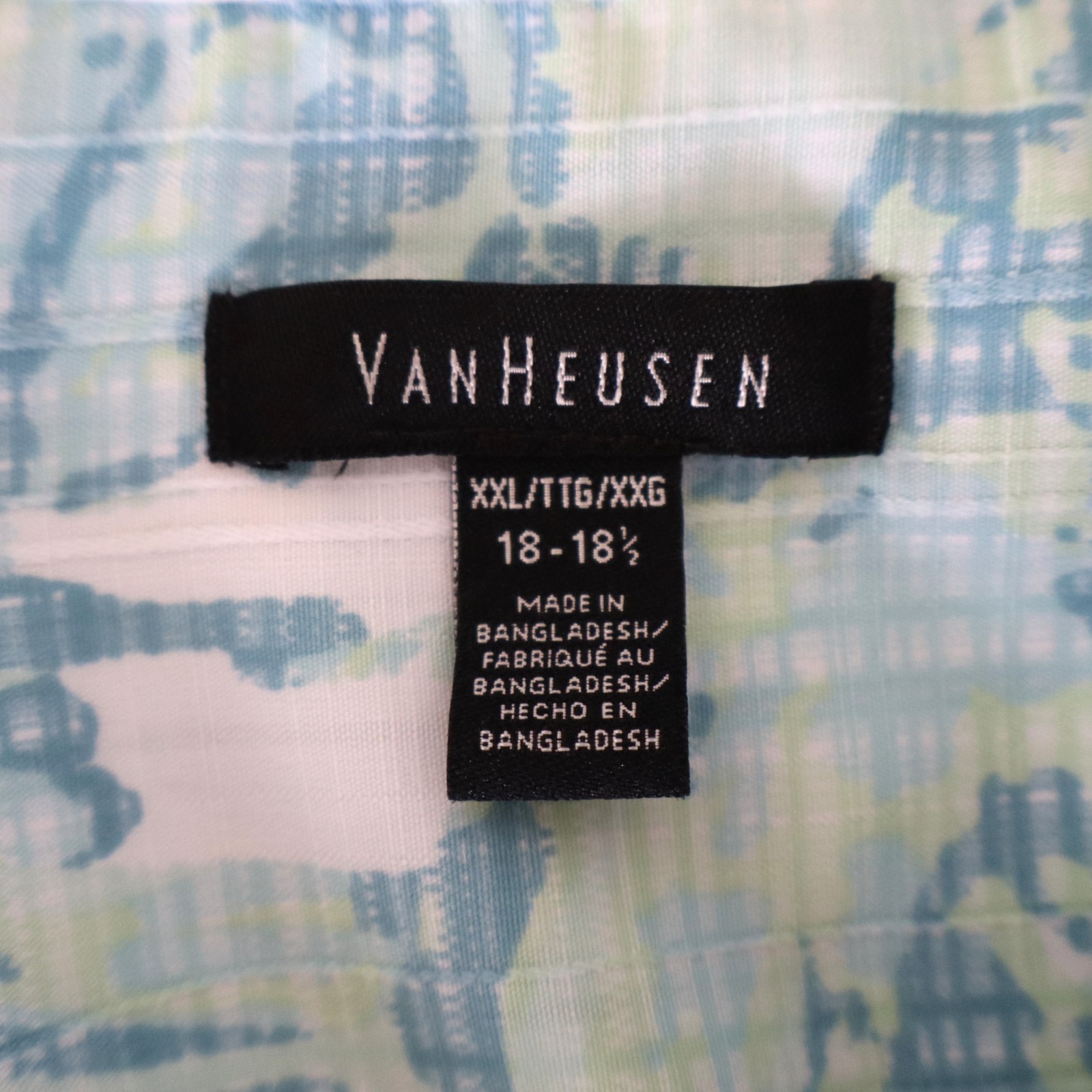 Mens Van Heusen Button Up Casual Shirt – Short Sleeve – Size XXL, 18-18 1/2