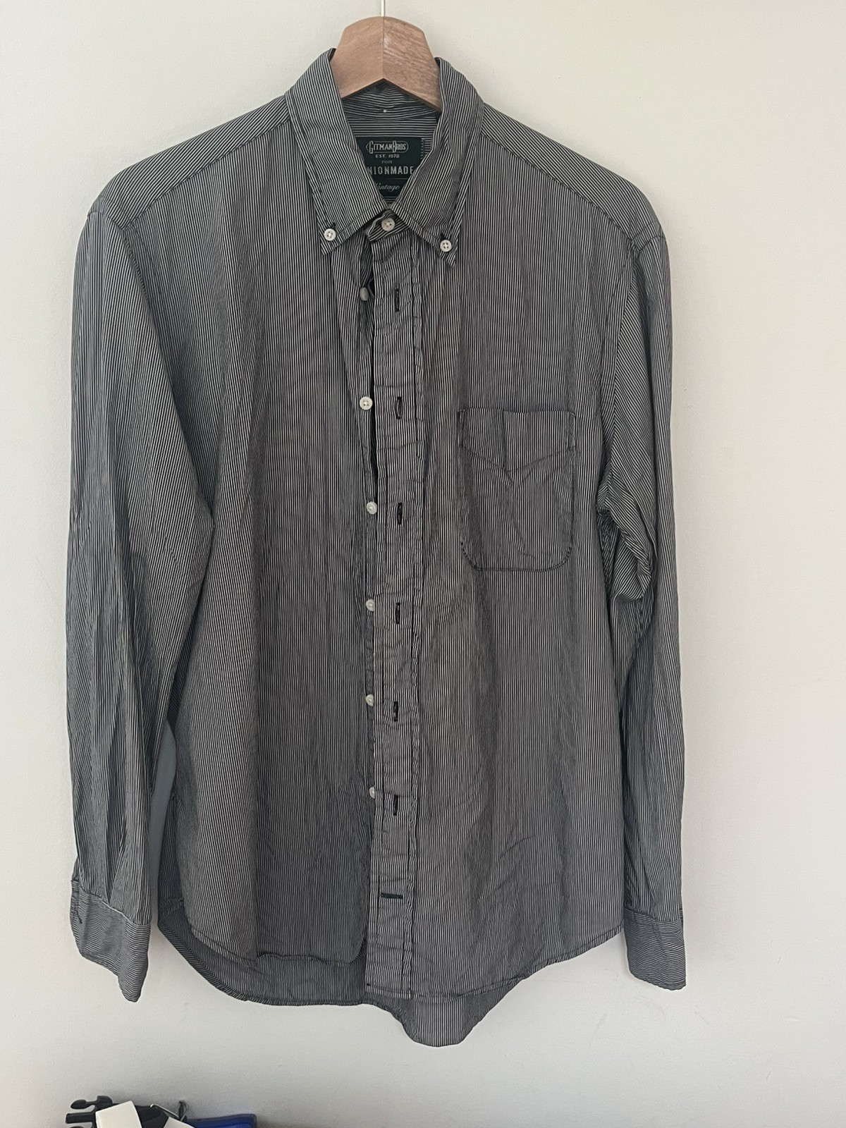 Union made x gitman vintage, button-up, long-sleeve, Oxford, men’s, medium