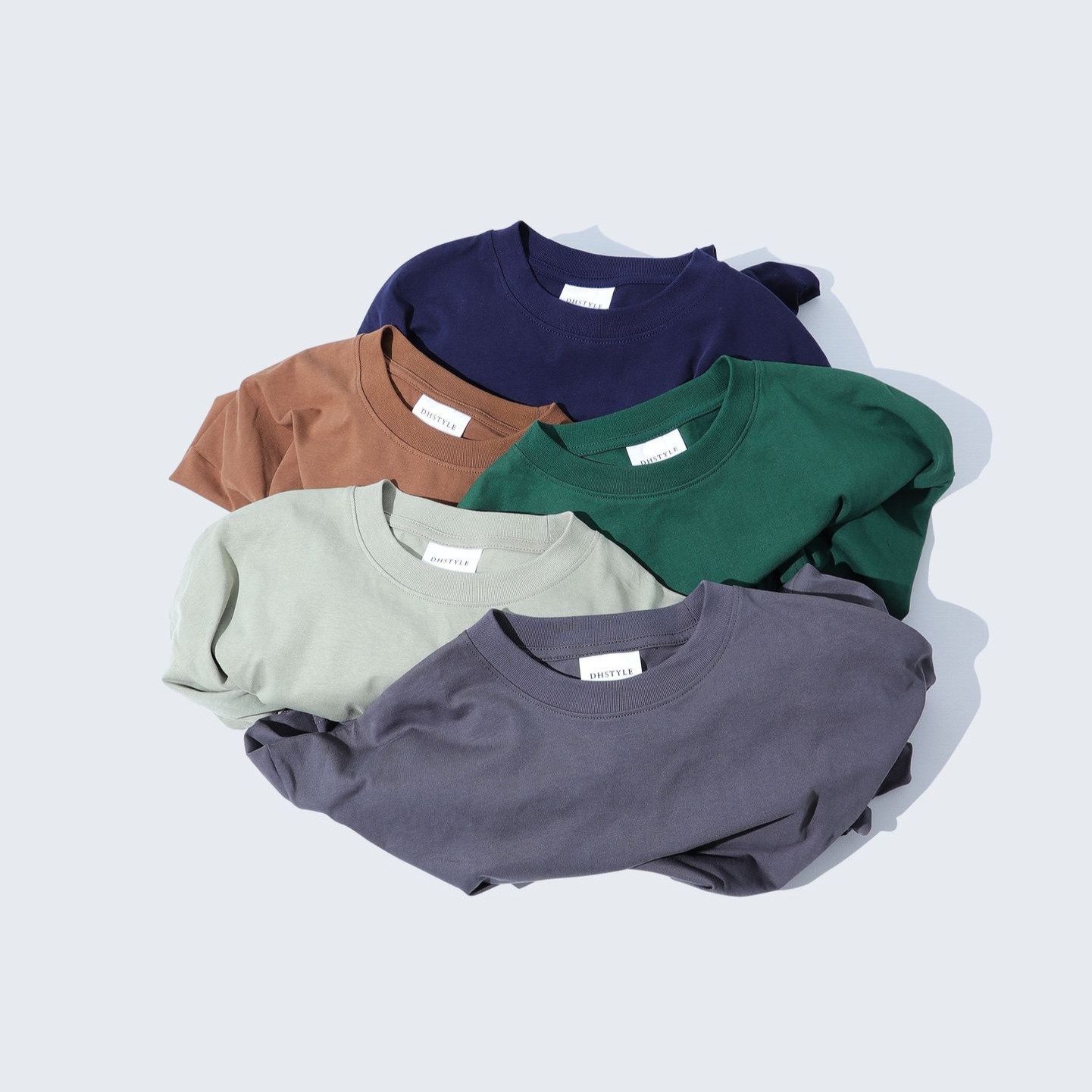 Japanese Loose Solid Cotton Drop Shoulder Street Tee