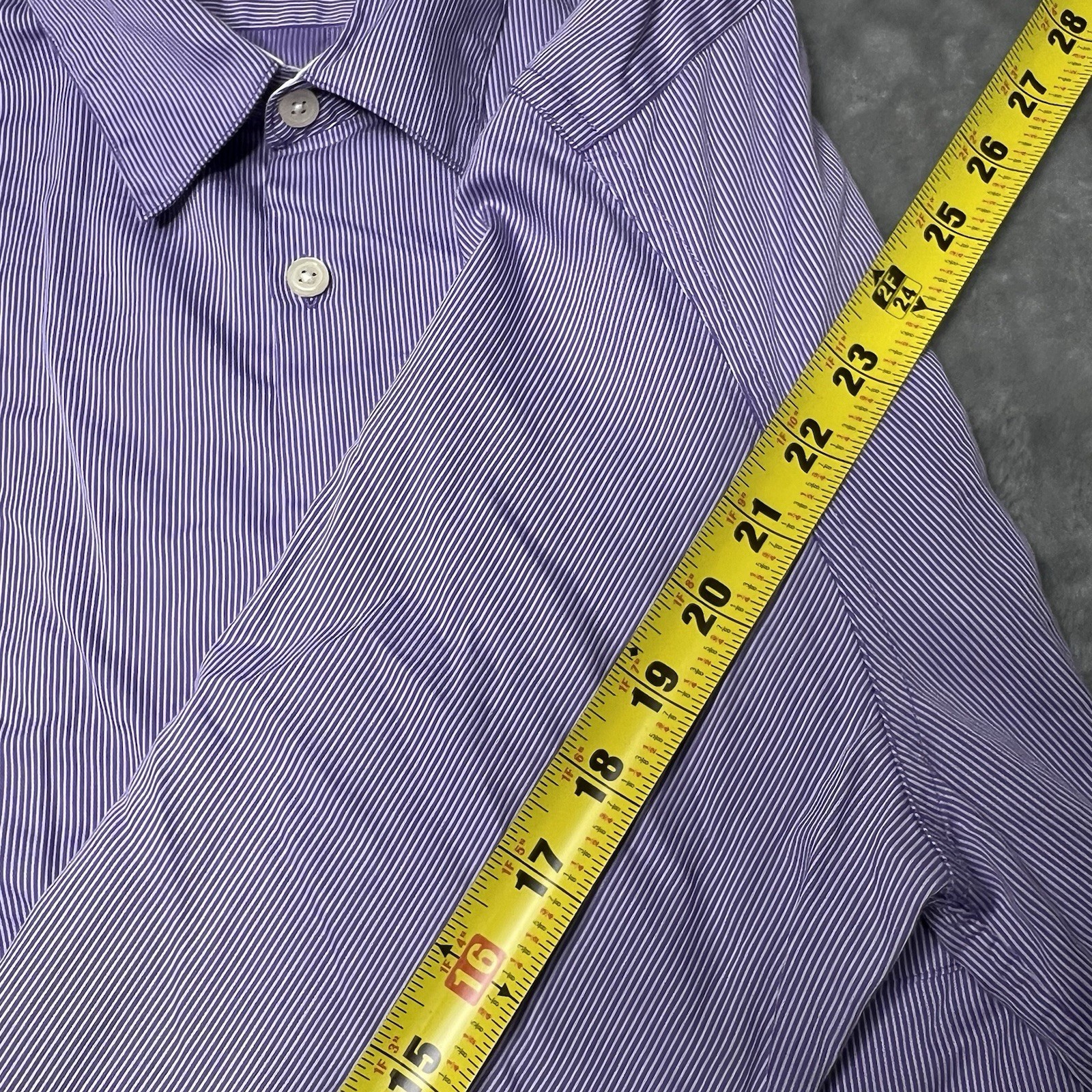 John Varvatos USA Shirt Men Size Medium Purple Button Front Long Sleeve Cotton