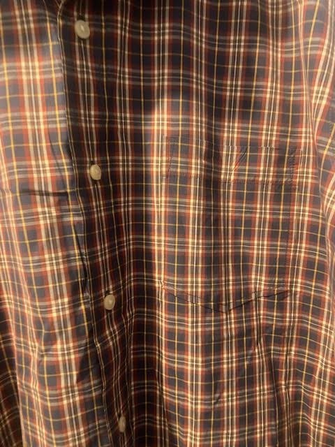 Eddie Bauer Legend Wash Plaid Flannel Shirt Men’s 2XL Red Blue Button Front