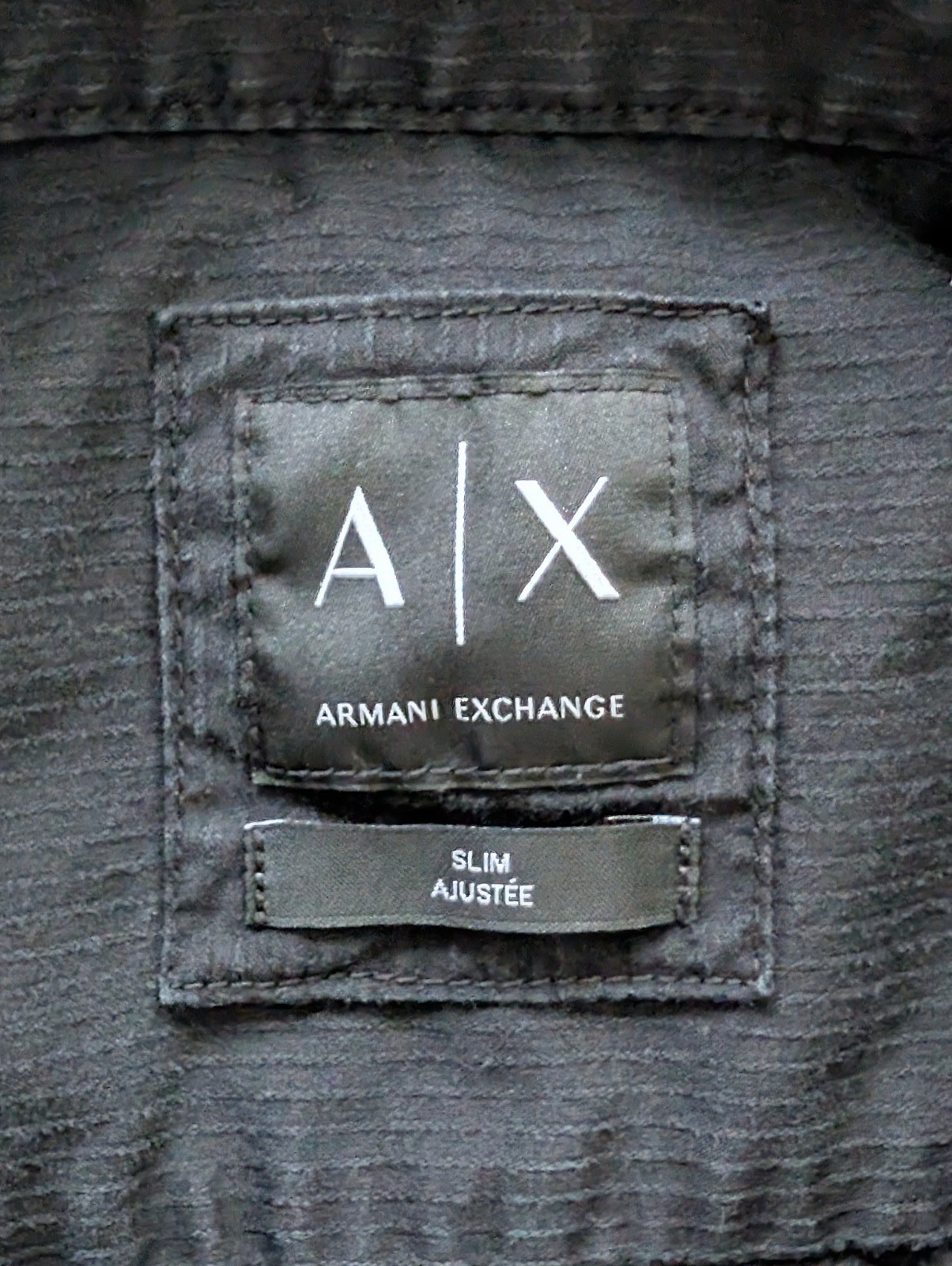 Armani Exchange A|X Men’s XL Slim Fit Black Long Sleeve Snap Button Shirt