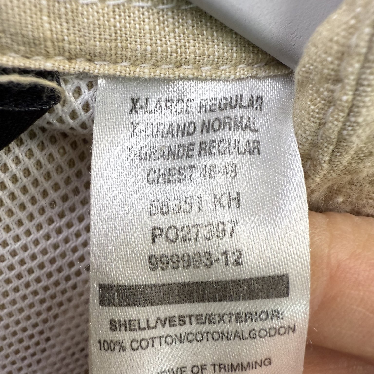 Walls Men’s Casual Button-Down Shirt Beige XL Cotton Machine Washable