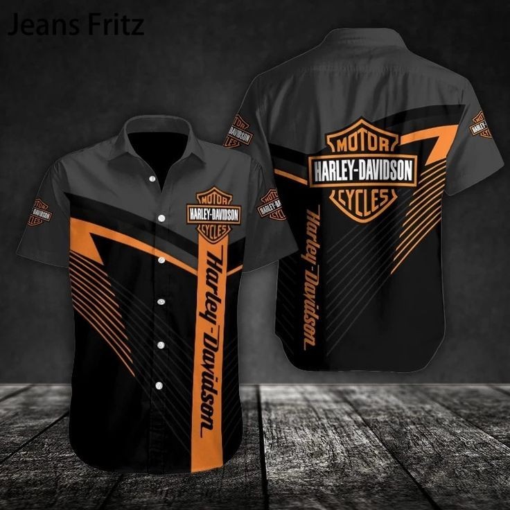 Personalize Harley Racing Davidson Hawaiian Shirt Button Down Unisex Adults