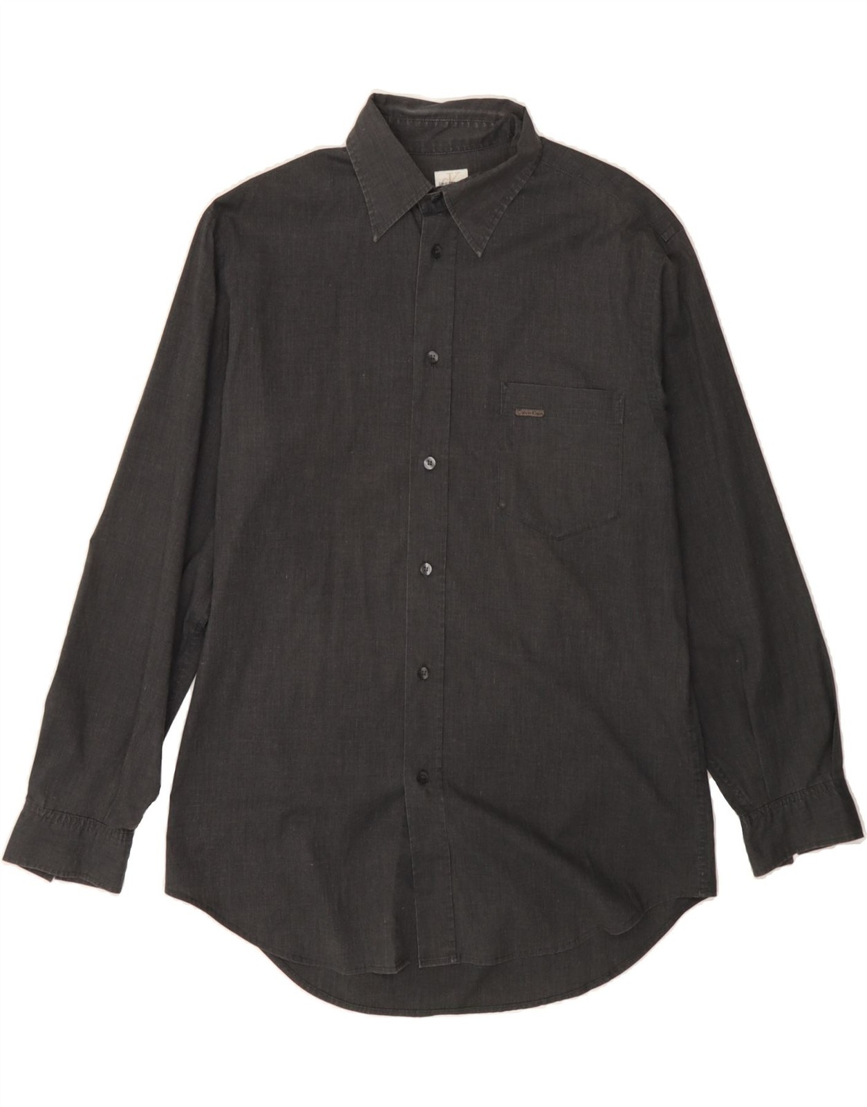 CALVIN KLEIN Mens Shirt XL Grey Cotton CN63