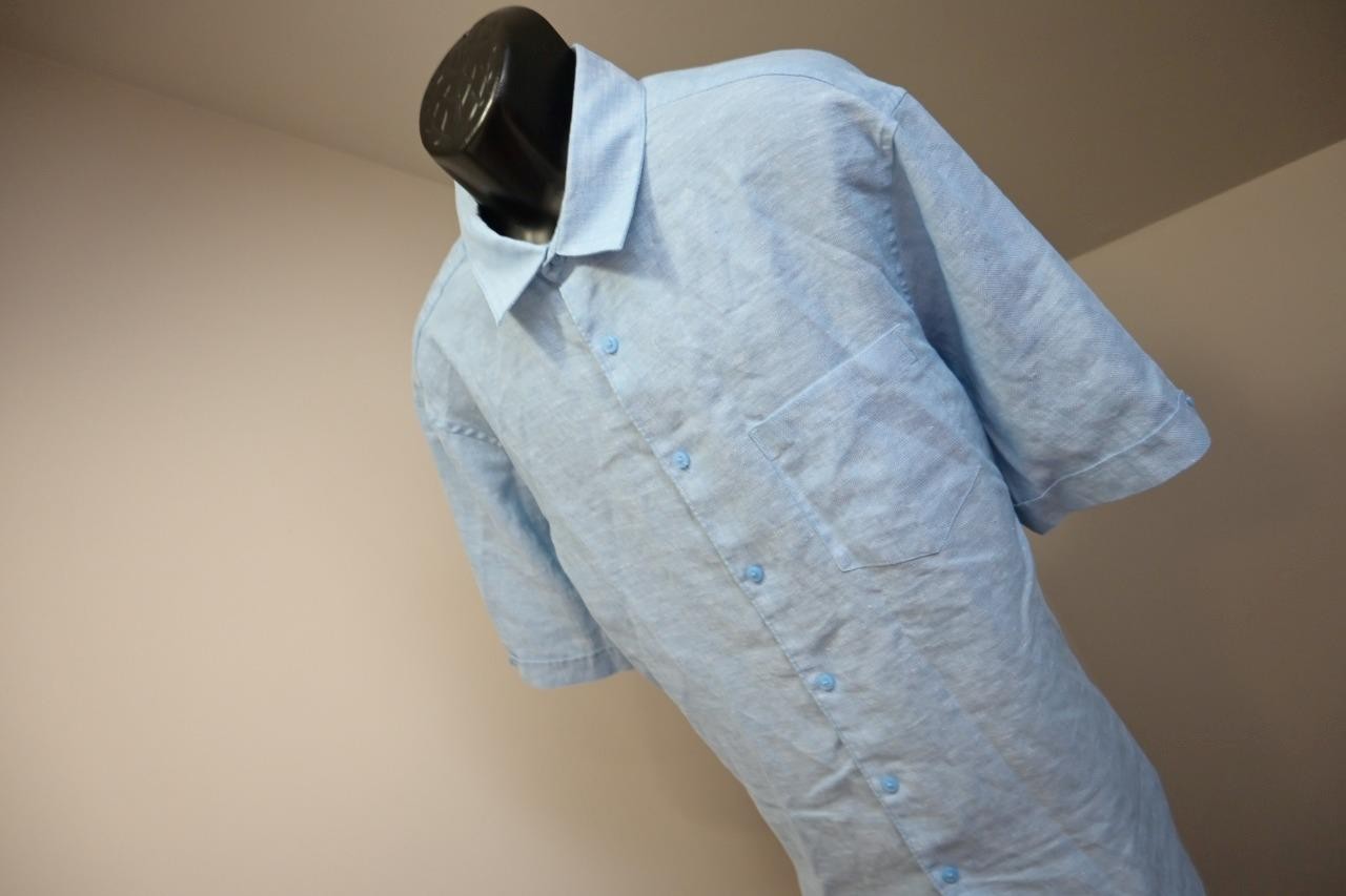 Cubavera Hawaiian Button Up Camp Shirt Linen Polyester Relaxed Mens Sz XL